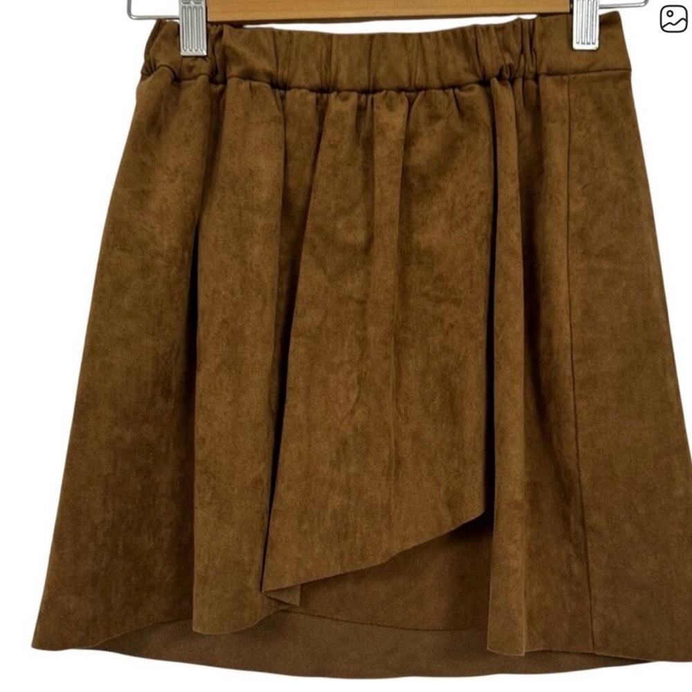 Aritzia Wilfred Nesser vegan suede Brown mini Skirt